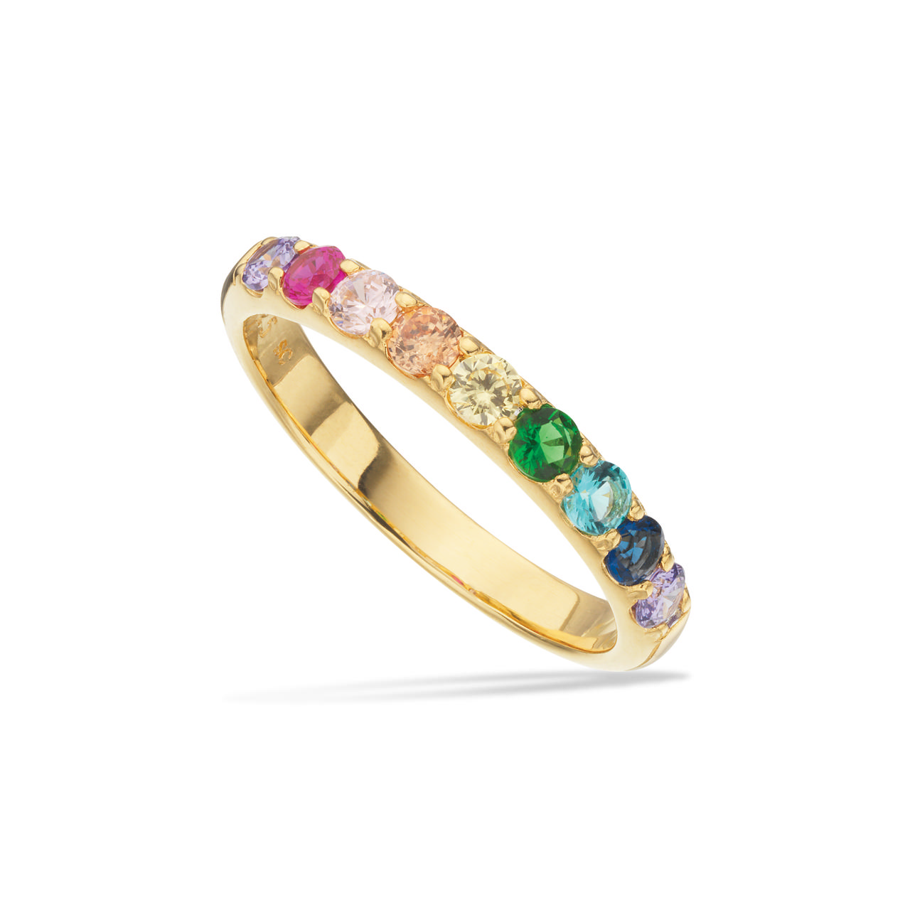 SoHo ring rainbow cubic zir. sølv fg.