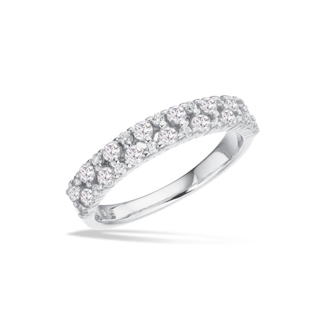 SoHo ring cubic zir. sølv rh.