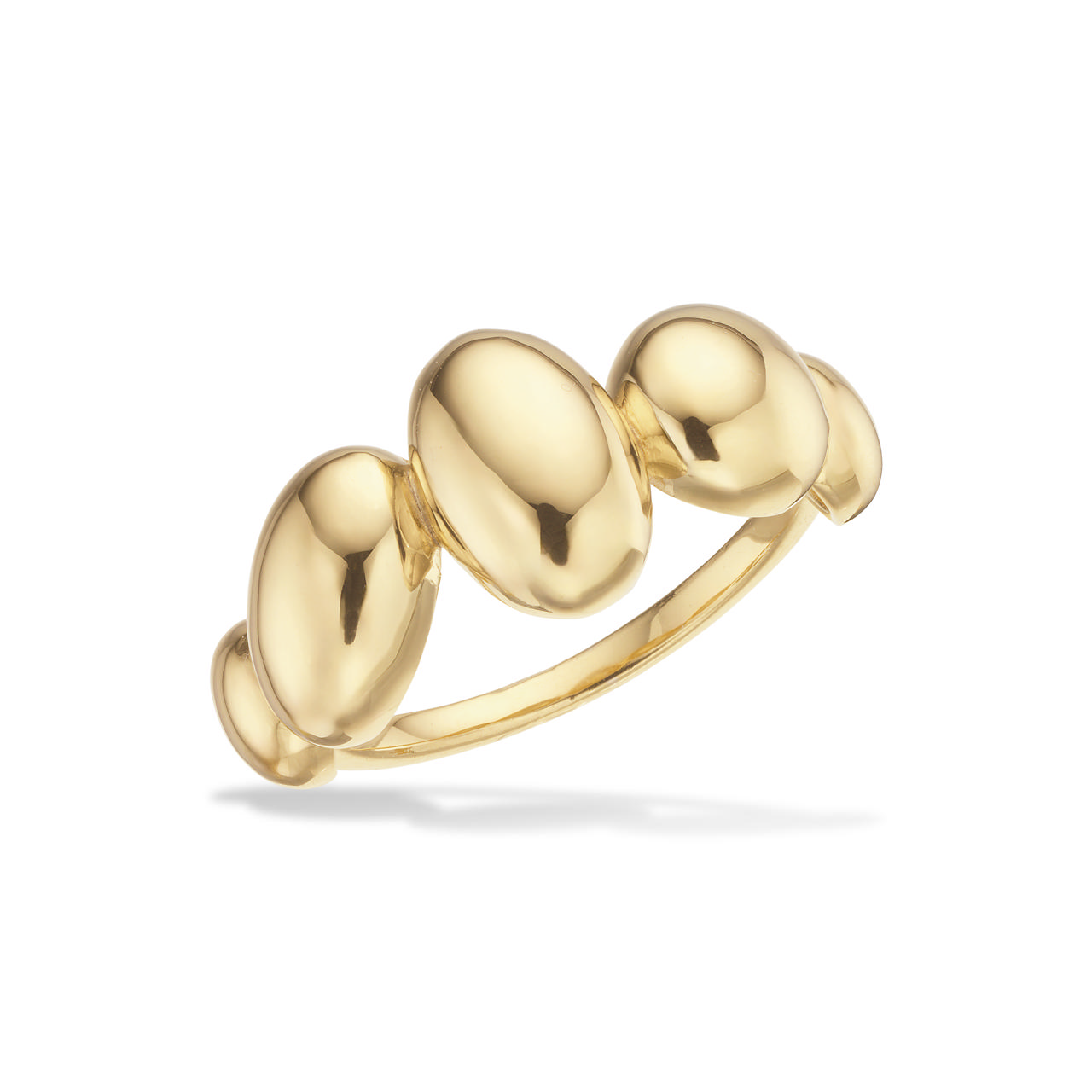 Ring ovale kugler sølv fg.