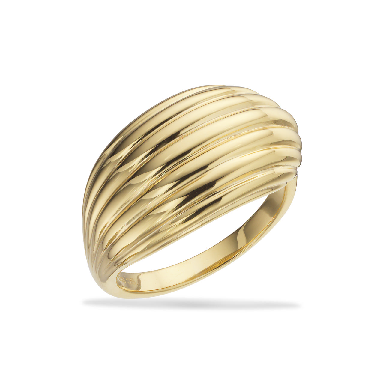 Ring plissé sølv fg.