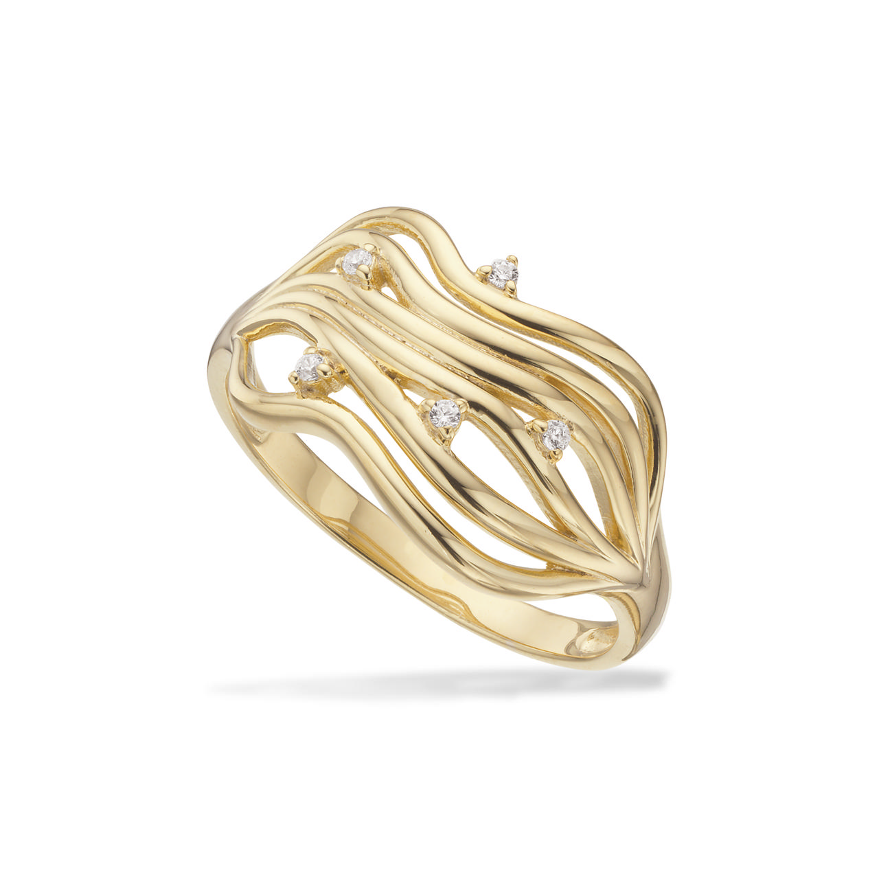 Ring cubic zir. sølv fg.