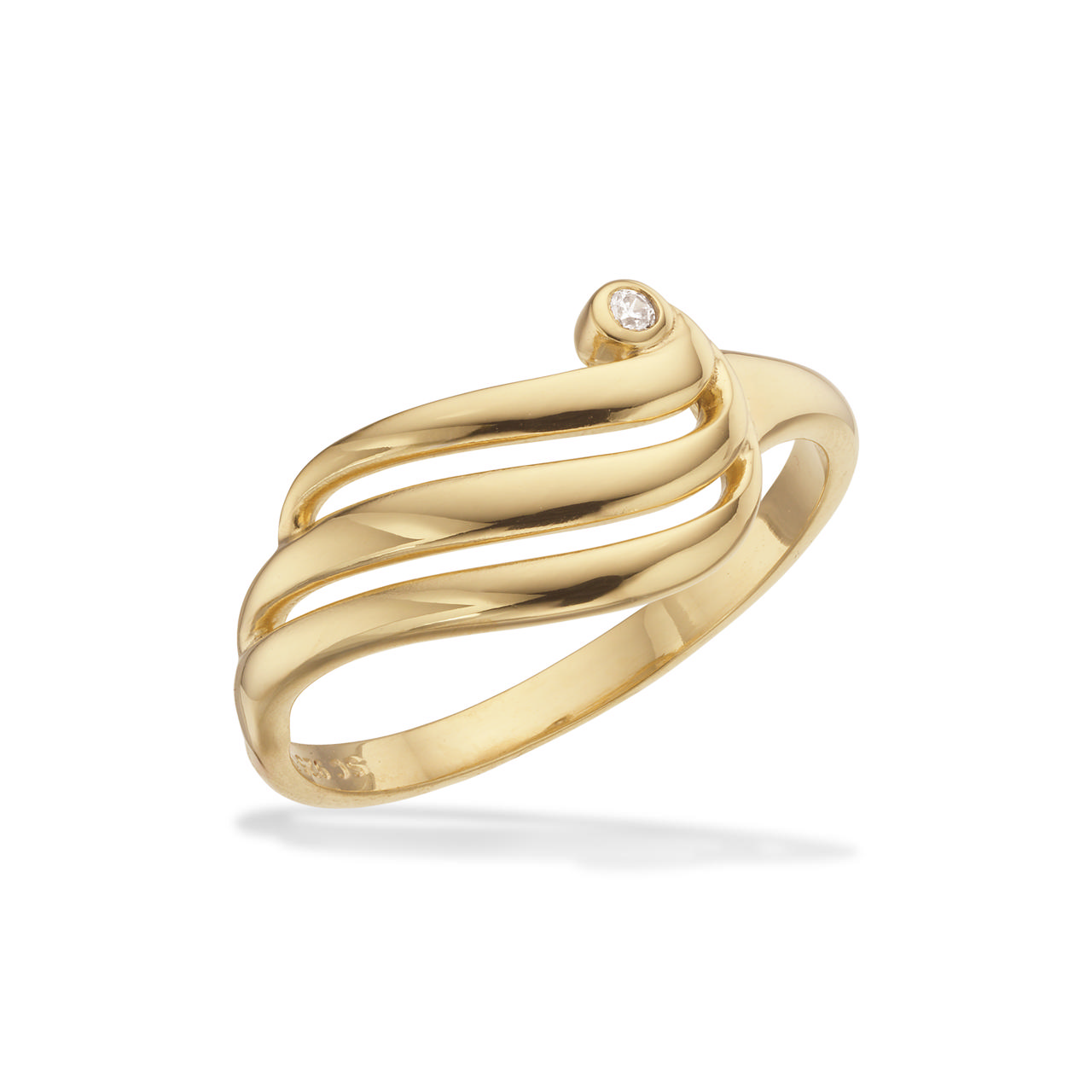 Ring cubic zir. sølv fg.