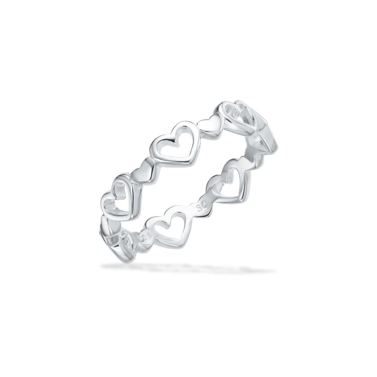 Pigering hjerter 46-52 sølv