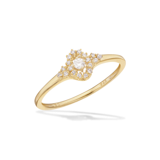 *Ring cubic zir. sølv fg.