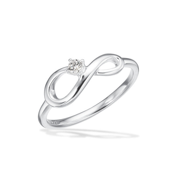 *Ring cubic zir. sølv