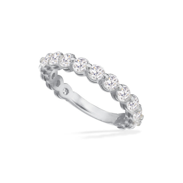 *SoHo ring cubic zir. sølv rh.