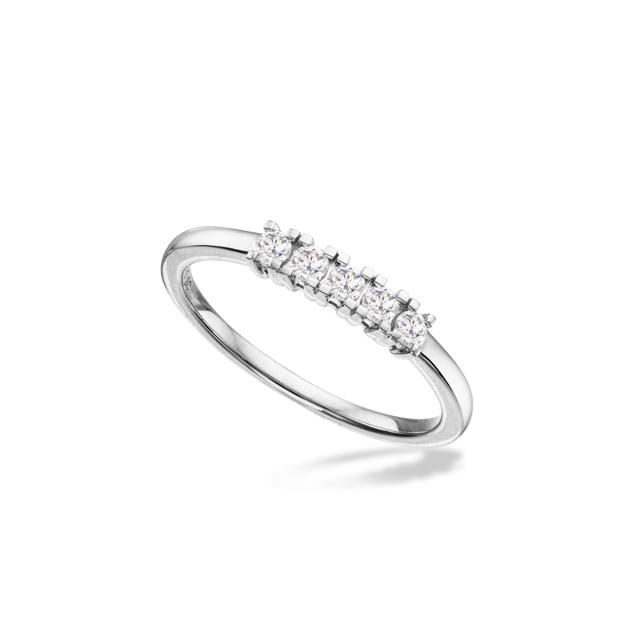 *Kleopatra alliancering 5x0,04 H-W/SI 14 kt