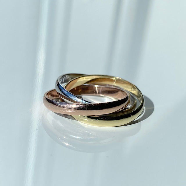 Ring 3 i en 14 kt./3 farvet