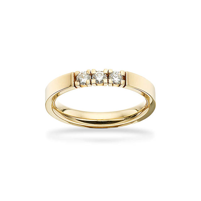 Grace Ring 9 kt. rd 3x0,08 H-W/SI