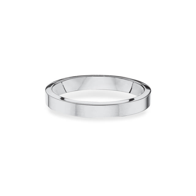Grace Ring herre 14 kt. hv. u/sten