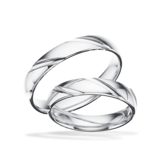 Hjerteringe 14 kt. hv