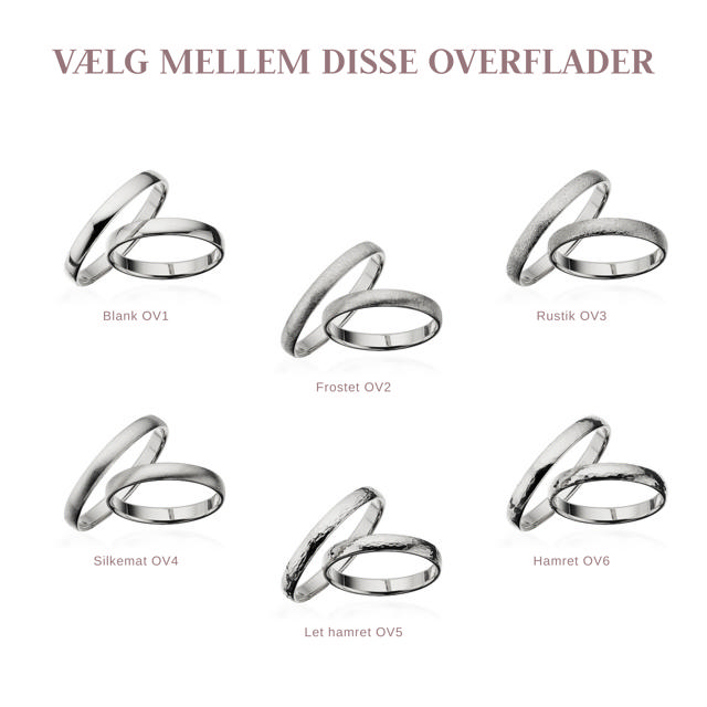 Hjerteringe 3 mm. sølv