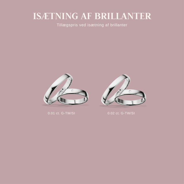 Hjerteringe 3,5 mm. sølv