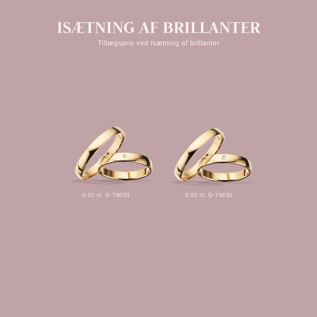 Hjerteringe 3,5 mm. 14 kt.