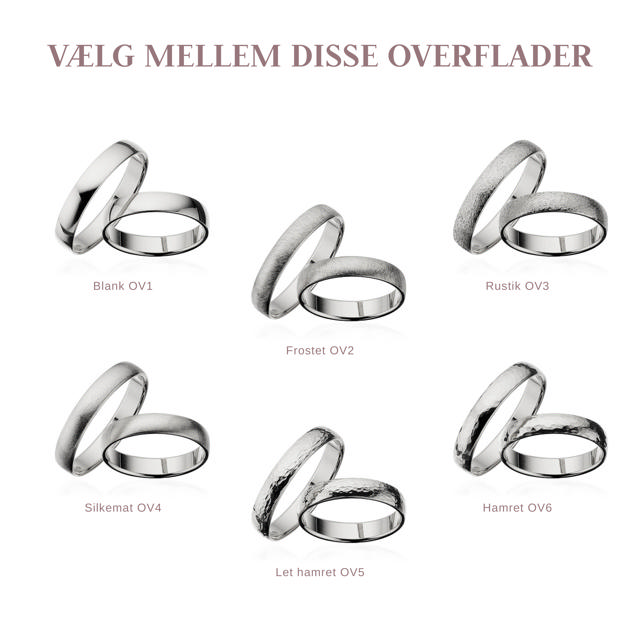 Hjerteringe 4 mm. sølv