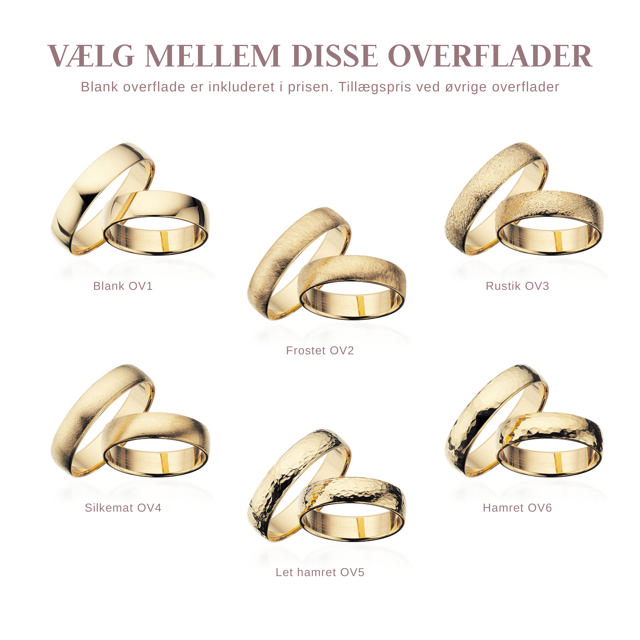 Hjerteringe 5 mm. 8 kt.