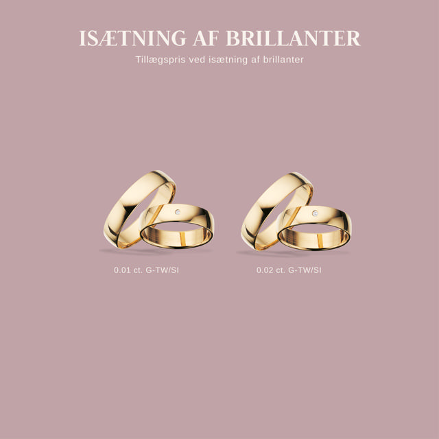 Hjerteringe 5 mm. 8 kt.