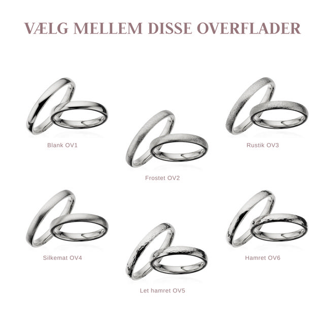 Hjerteringe 3 mm. sølv