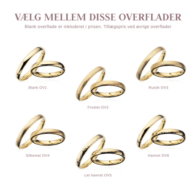 Hjerteringe 3 mm. 14 kt.