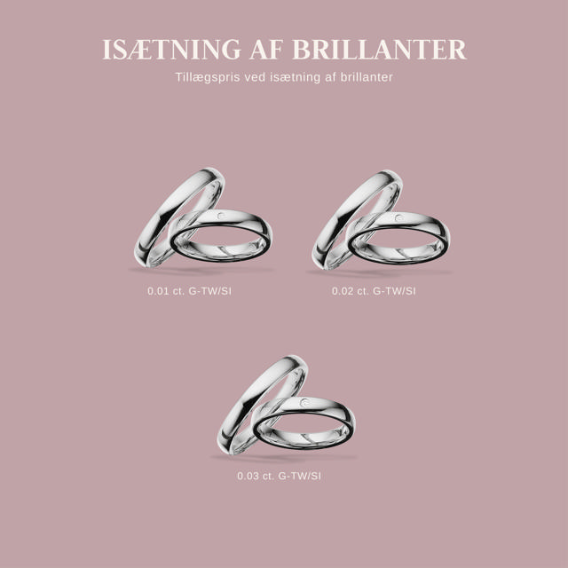 Hjerteringe 3,5 mm. sølv