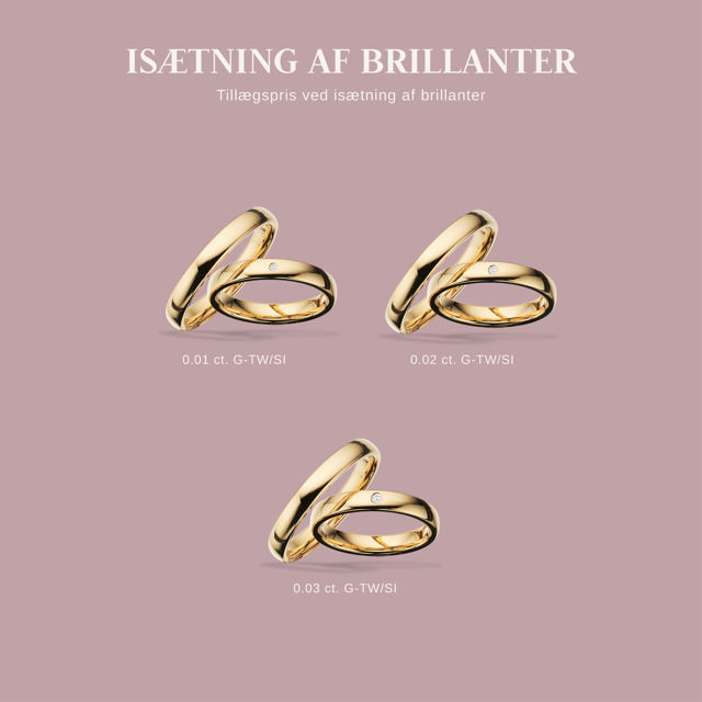 Hjerteringe 3,5 mm. 14 kt.