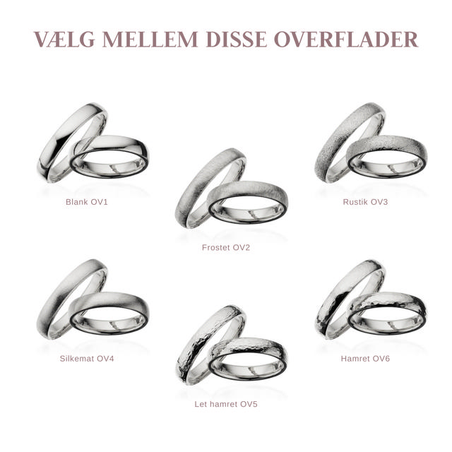 Hjerteringe 4 mm. sølv