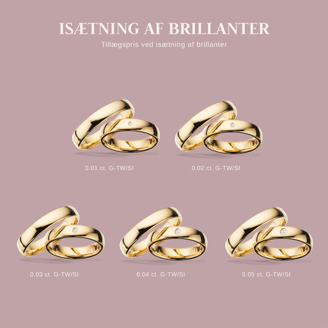 Hjerteringe 4,5 mm. 8 kt.