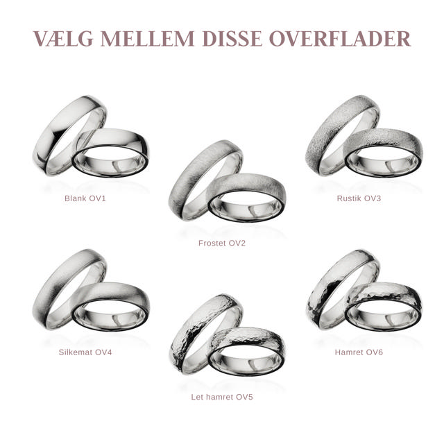 Hjerteringe 5 mm. sølv