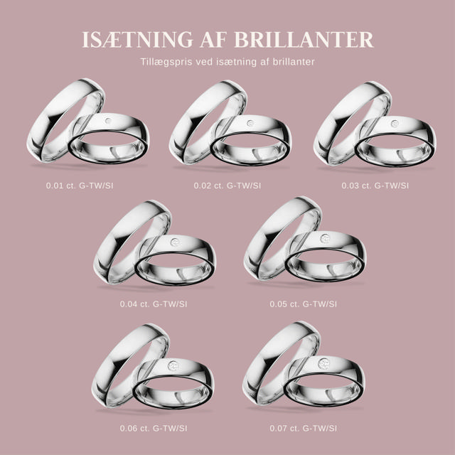 Hjerteringe 5 mm. sølv