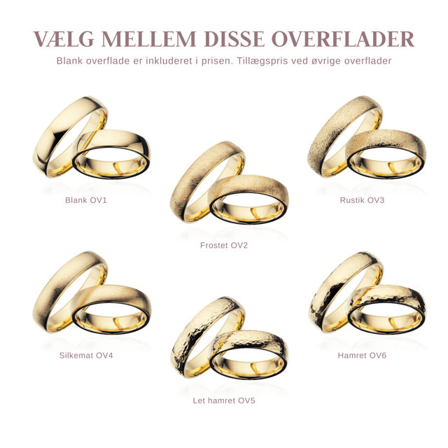 Hjerteringe 5 mm. 8 kt.