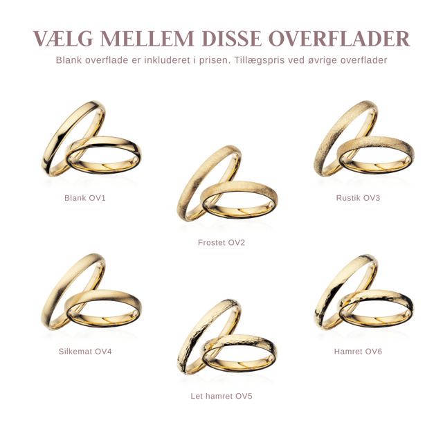 Hjerteringe 3 mm. 14 kt.