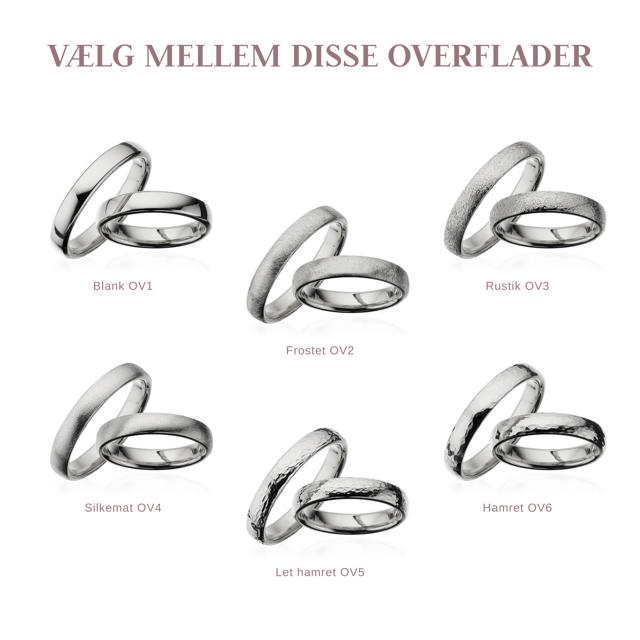 Hjerteringe 4 mm. sølv