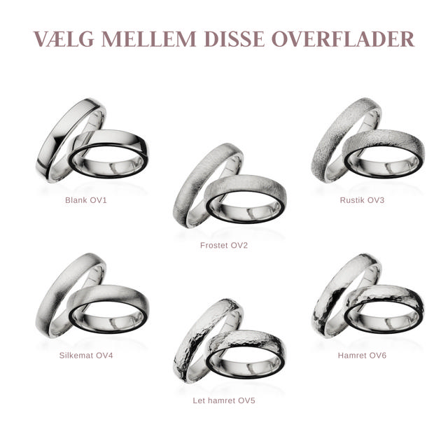 Hjerteringe 4,5 mm. sølv