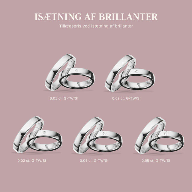 Hjerteringe 4,5 mm. sølv