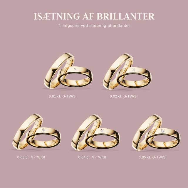 Hjerteringe 4,5 mm. 14 kt.