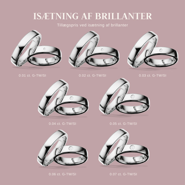 Hjerteringe 5 mm. sølv