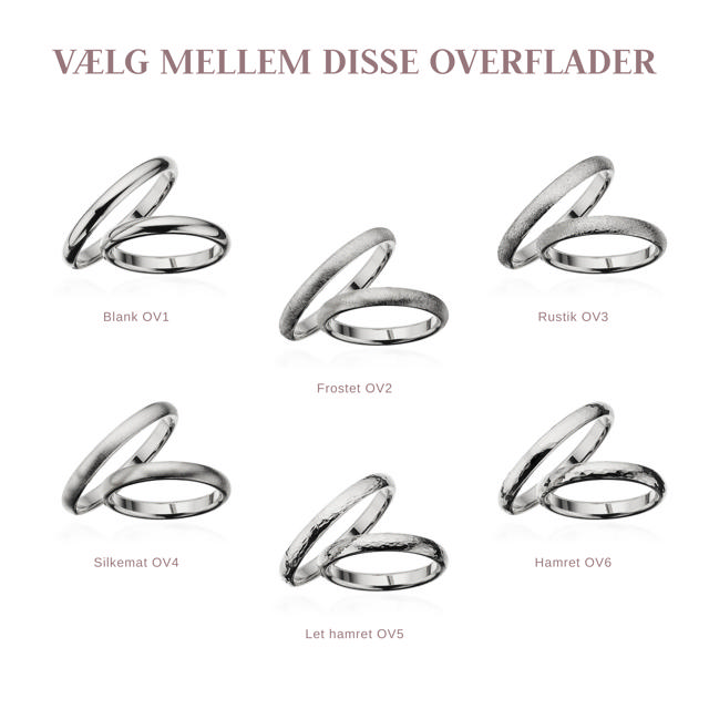 Hjerteringe 3 mm. sølv