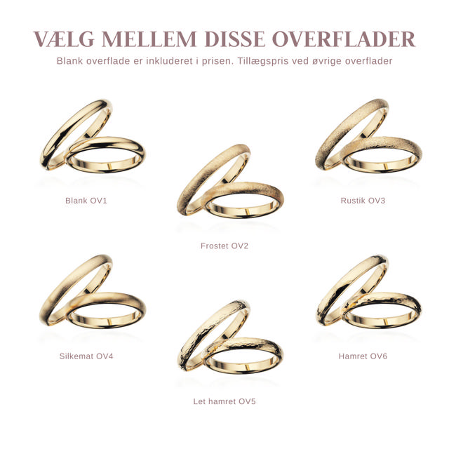 Hjerteringe 3 mm. 14 kt.