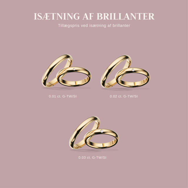 Hjerteringe 3,5 mm. 8 kt.