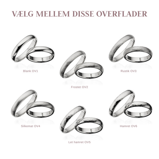 Hjerteringe 4 mm. sølv