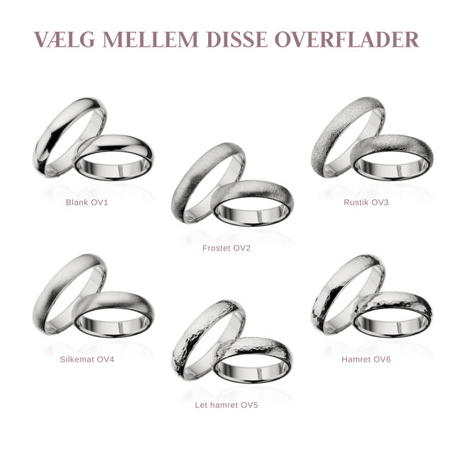 Hjerteringe 4,5 mm. sølv