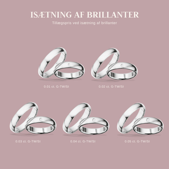 Hjerteringe 4,5 mm. sølv