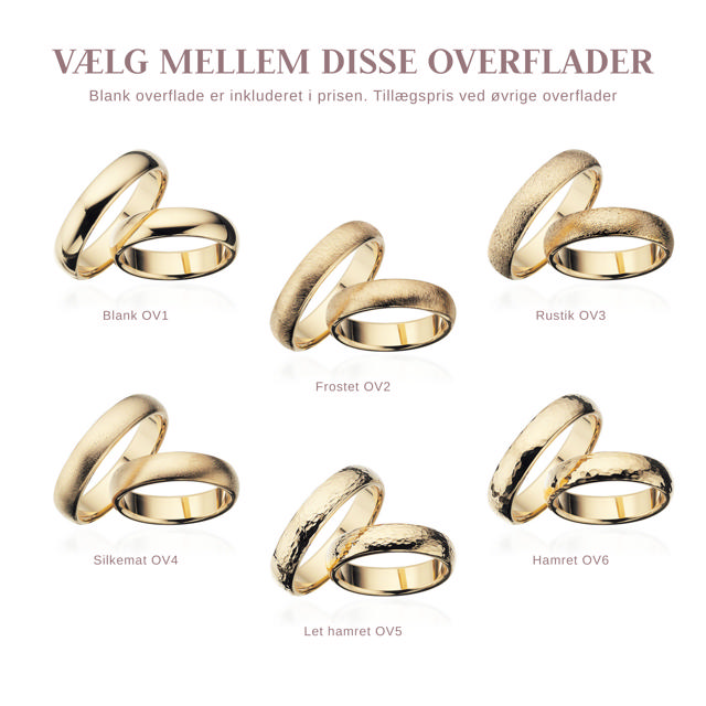 Hjerteringe 5 mm. 8 kt.