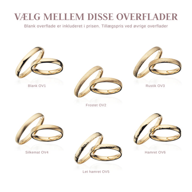 Hjerteringe 3 mm. 14 kt.