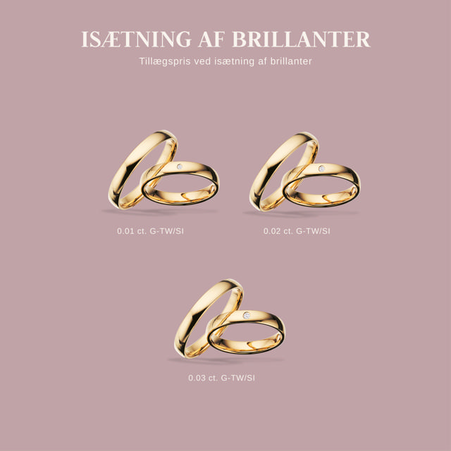 Hjerteringe 3,5 mm. 8 kt.