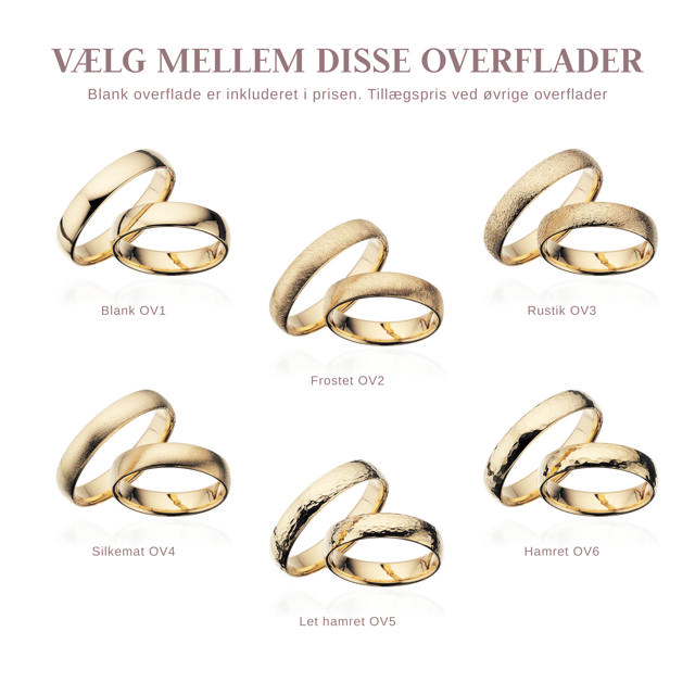 Hjerteringe 4,5 mm. 8 kt.