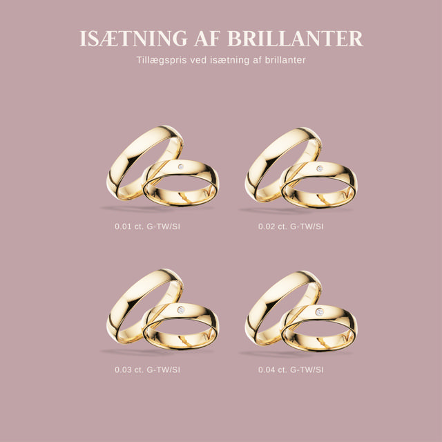 Hjerteringe 4,5 mm. 8 kt.