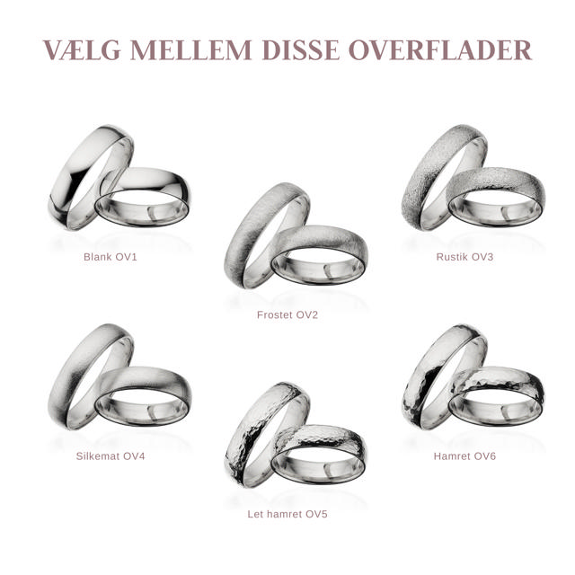 Hjerteringe 5 mm. sølv