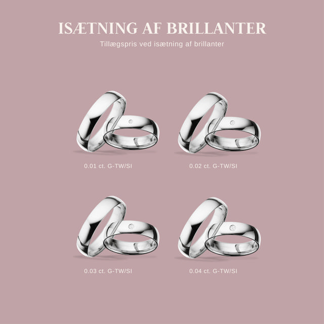 Hjerteringe 5 mm. sølv