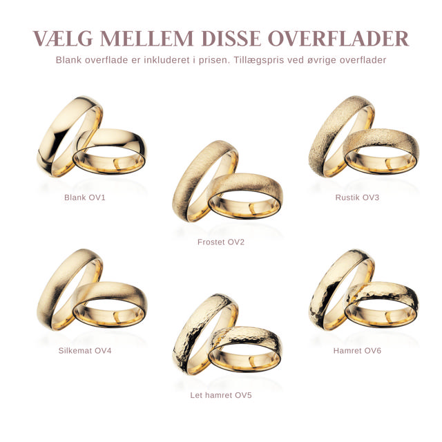 Hjerteringe 5 mm. 14 kt.